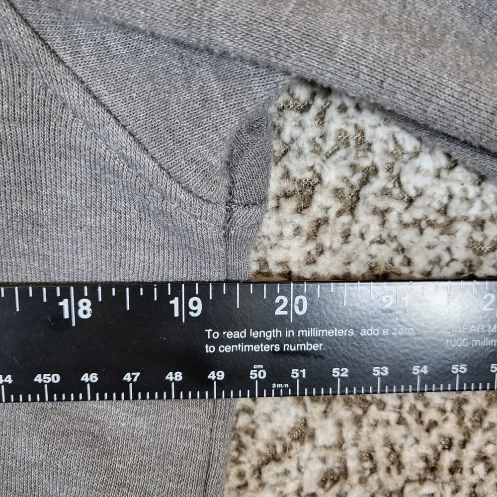 The North‎ Face Mens Small Pullover Sweatshirt Gray Button Mock Neck Pocket